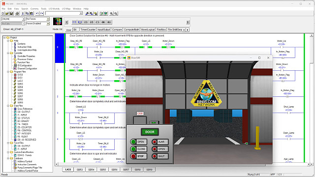 PLCLogix 500 PLC simulator screenshot